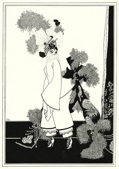 Illustrasjon for historien om Aladdin og den fantastiske lampen (litho) av John Kettelwell