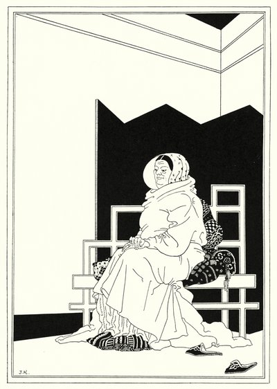 Illustrasjon for historien om Aladdin og den fantastiske lampen (litho) av John Kettelwell