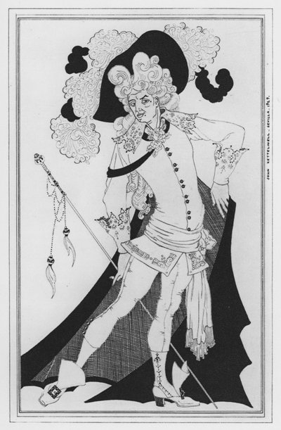 Illustrasjon for The Way of the World av William Congreve (litho) av John Kettelwell