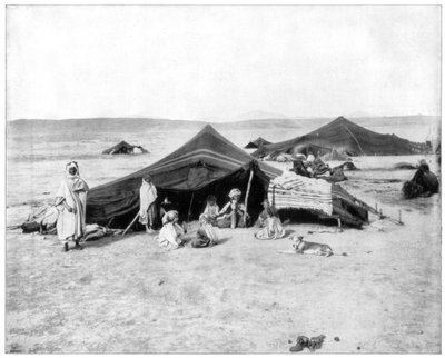 Karavaneleir, Sahara-ørkenen, sent på 1800-tallet av John L. Stoddard