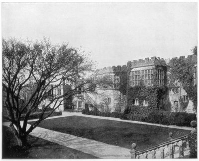 Haddon Hall nær Bakewell, Derbyshire, England, sent på 1800-tallet. av John L. Stoddard