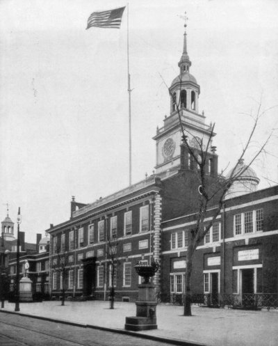 Independence Hall, Philadelphia, USA, sent på 1800-tallet. av John L. Stoddard