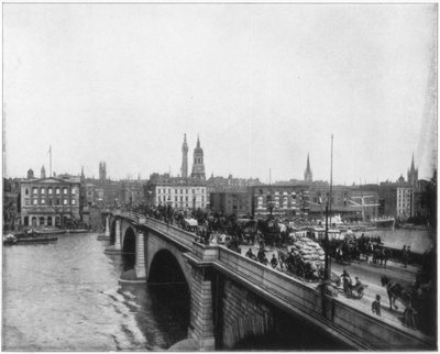 London Bridge, London, sent på 1800-tallet av John L. Stoddard
