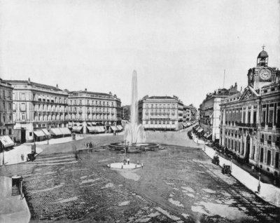 Puerta Del Sol, Madrid, Spania, slutten av 1800-tallet av John L. Stoddard