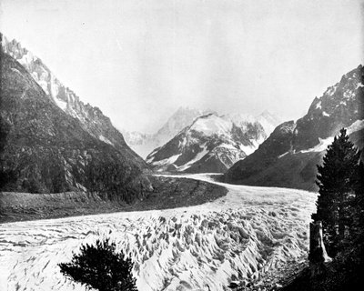 Mer De Glace, Sveits, 1893. av John L. Stoddard