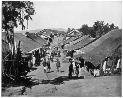 Landsby nær Calcutta, India, sent på 1800-tallet av John L. Stoddard