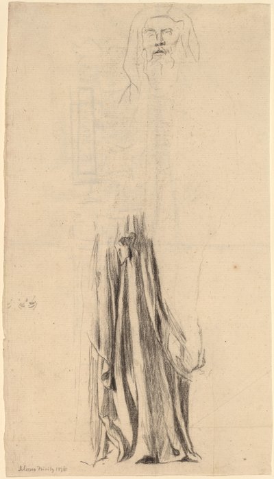 Studie for Moses - Trinity Church, Boston av John La Farge