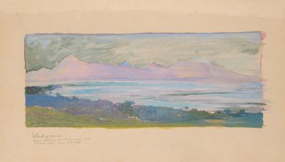Øya Moorea ser over sundet fra Tahiti, januar 1891, 1891. av John La Farge