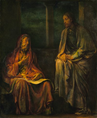 Besøk av Nikodemus til Kristus, 1880. av John La Farge