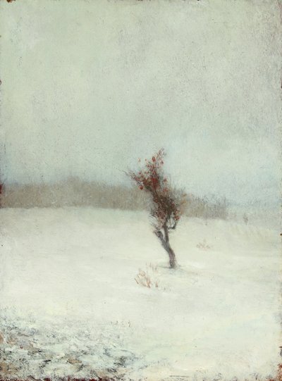 Snøstorm 1865 (olje på panel) av John La Farge or Lafarge
