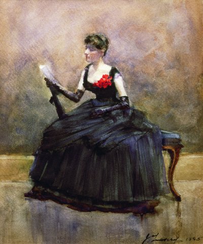 På ballet (wc på papir) av John Lavery
