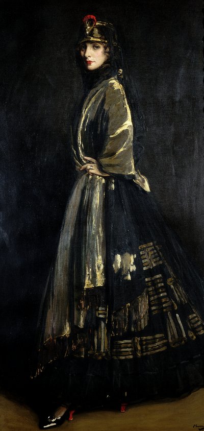 Hassel i svart og gull, 1916 av John Lavery