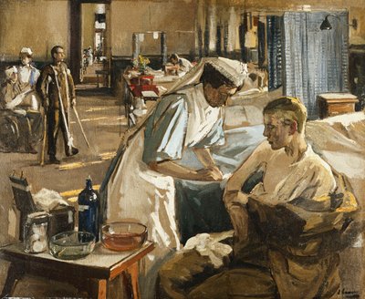 The First Wounded, London Hospital av John Lavery