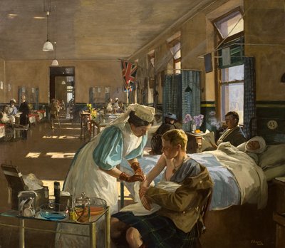 De første sårede på London Hospital, august 1914 av John Lavery