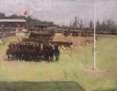 The Musical Ride of the 15th Hussars under Military Tournament på Glasgow International Exhibition 1888 av John Lavery