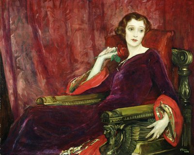 Den røde rose, 1923 av John Lavery