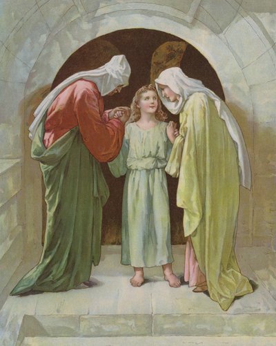 Josef og Maria fant Jesus i tempelet av John Lawson