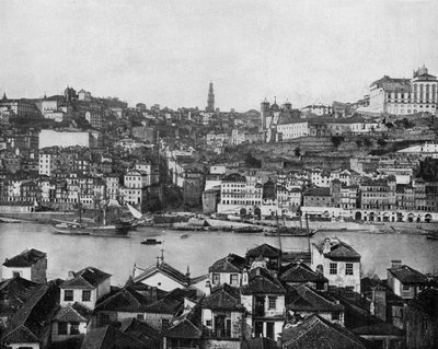 Porto i Portugal (s/hvitt bilde) av John Lawson Stoddard