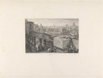 Roma, fra Farnese Gardens av John Le Keux