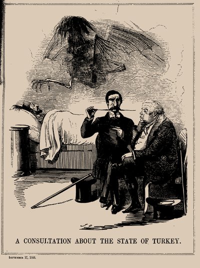 En konsultasjon om staten Tyrkia. Punch, 17. september 1853, 1853. av John Leech