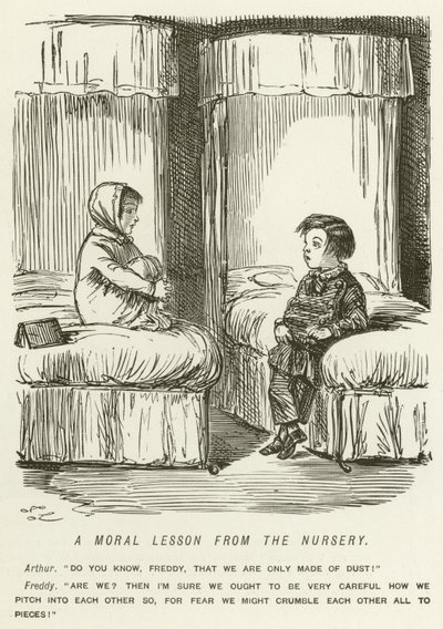 En moralsk leksjon fra barnehagen av John Leech