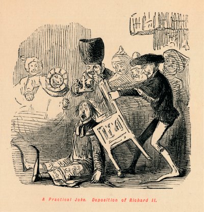 En praktisk vits. Deponering av Richard II, c1860, c1860 av John Leech