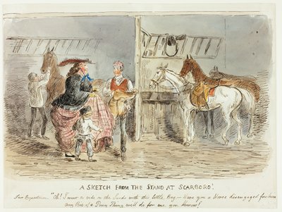 En skisse fra standen på Scarboro av John Leech