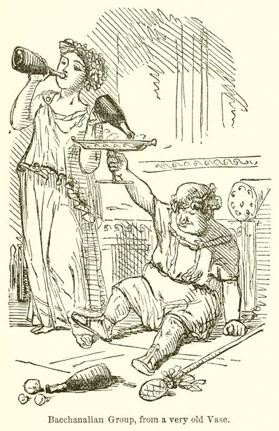 Bacchanalian Group, fra en veldig gammel vase av John Leech
