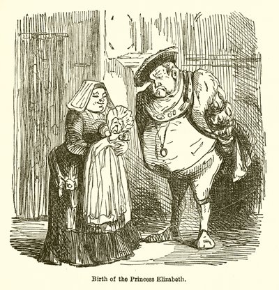 Fødsel av prinsesse Elizabeth av John Leech