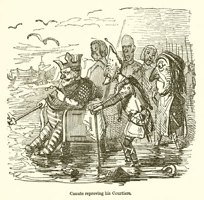 Knud som irettesetter sine hoffmenn av John Leech