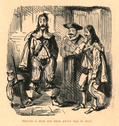 Charles I. vet ikke hvilken vei han skal snu, 1897. av John Leech