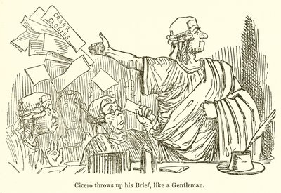 Cicero kaster opp sin Brief, som en Gentleman av John Leech