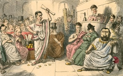 Cicero fordømmer Catilina av John Leech