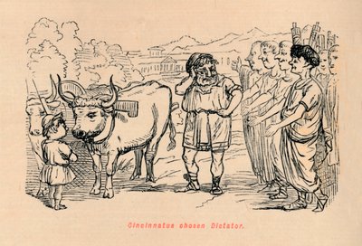 Cincinnatus valgt diktator, 1852 av John Leech