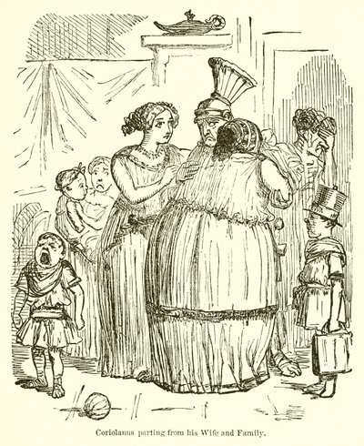 Coriolanus skiller seg fra sin kone og familie av John Leech