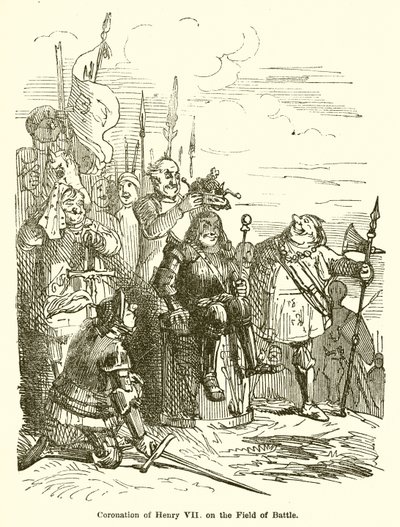 Kroningen av Henry VII på slagmarken av John Leech