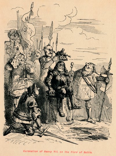 Kroningen av Henry VII på slagmarken, av John Leech