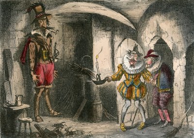 Oppdagelsen av Guido Fawkes av Suffolk og Mounteagle. av John Leech