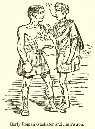 Tidlig romersk gladiator og hans skytshelgen av John Leech