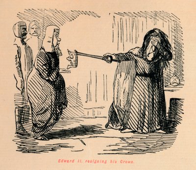 Edvard II. fratrer sin krone, c1860, c1860 av John Leech