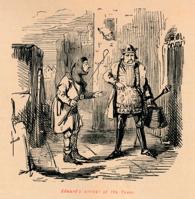 Edwards ankomst til tårnet, c1860, c1860 av John Leech