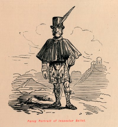 Fancy portrett av inspektør Balioi, c1860, c1860 av John Leech