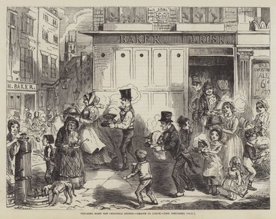 Henter hjem julemiddagen av John Leech