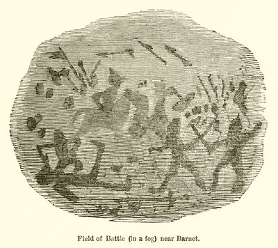 Field of Battle (i tåke) nær Barnet av John Leech