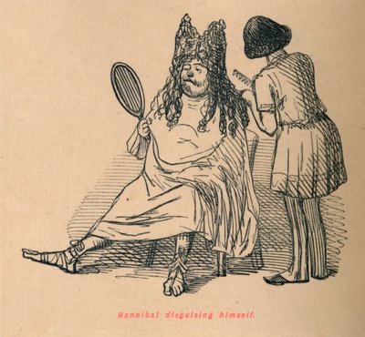 Hannibal forkledde seg, 1852 av John Leech