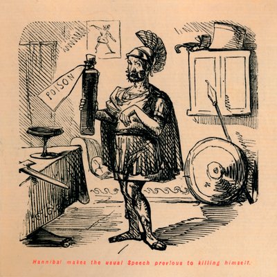 Hannibal holder den vanlige talen før han tok sitt eget liv, 1852 av John Leech