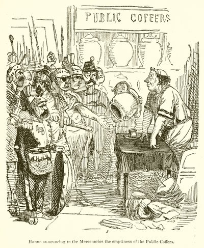 Hanno kunngjør for leiesoldatene tomheten i de offentlige kassene av John Leech