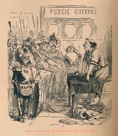 Hanno kunngjorde tomheten til de offentlige kassen, 1852 av John Leech