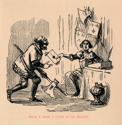 Henry V. sender en venn til Dauphin, c1860, c1860 av John Leech