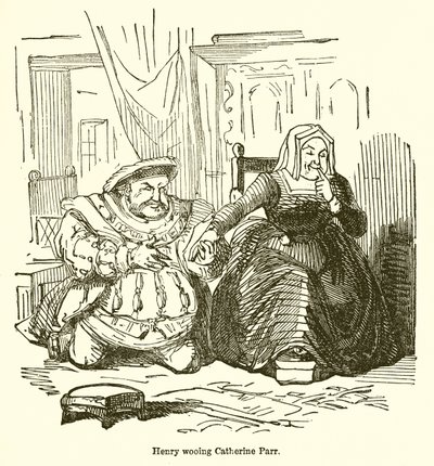 Henry Wooing Catherine Parr av John Leech